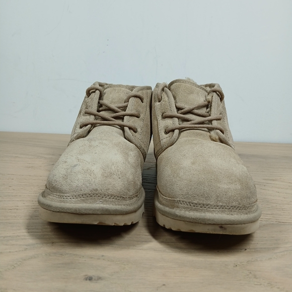 UGG Tan Lace Up Shearling Lined Classic Ankle Winter Comfort Boots 969 - Picture 4 of 13